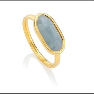 Gold Vermeil Vega Ring - Aquamarine